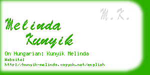 melinda kunyik business card